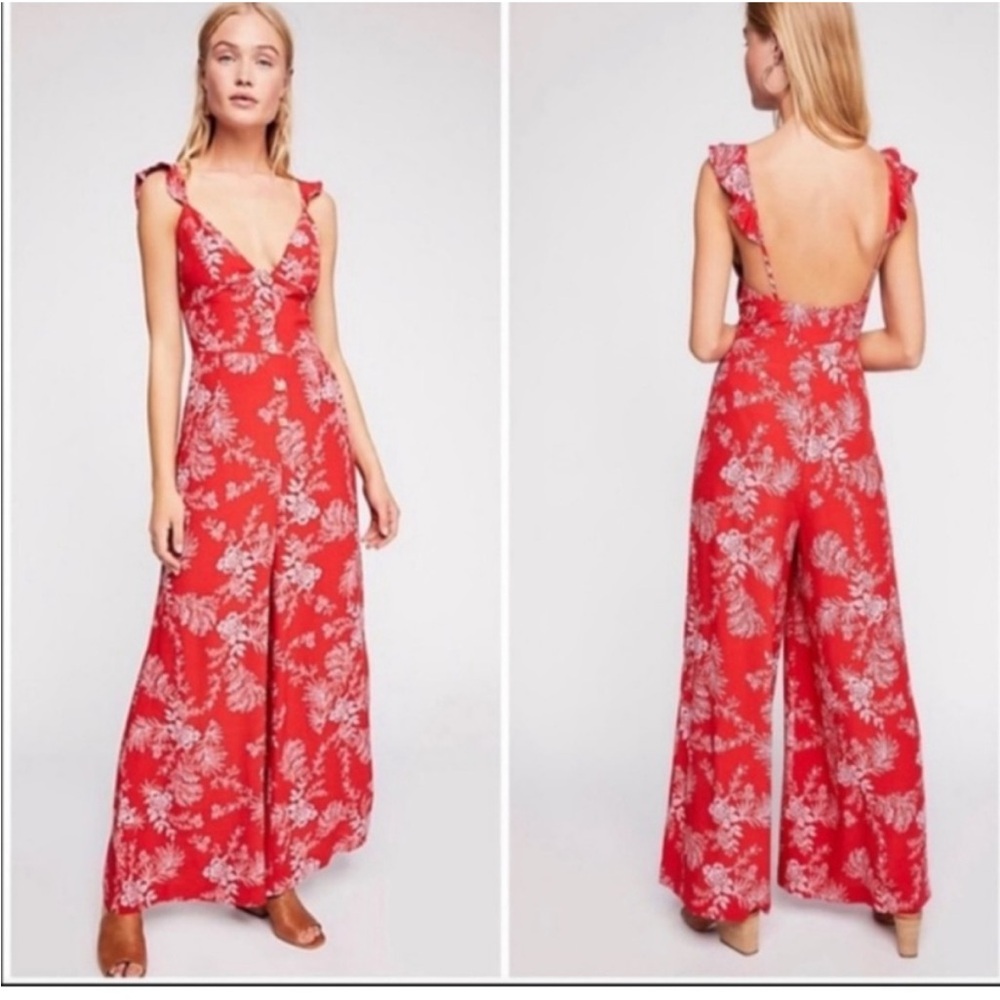Free People Scarlet Floral Romper